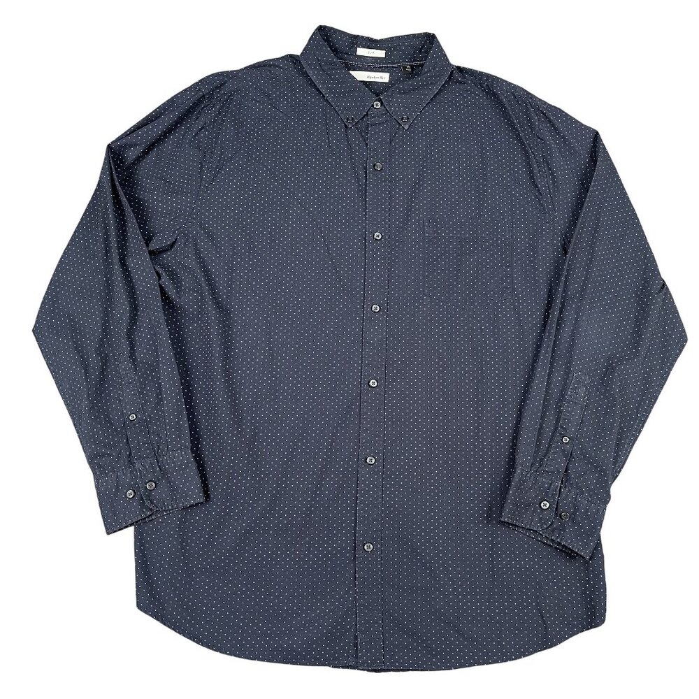 Hawker Rye‎ Mens Slim Fit Blue & White Button Down Shirt Sz XXL